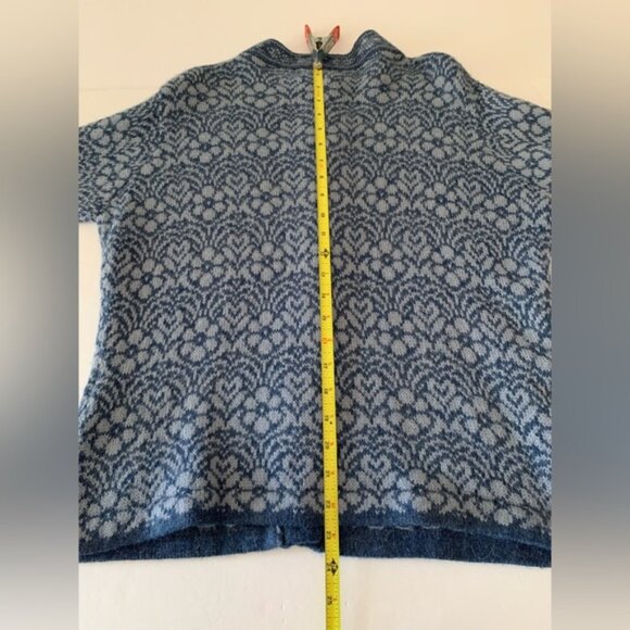 Alpaca Imports Alpaca Wool Womens Sweater Cardigan Size Large Floral - Picture 10 of 10